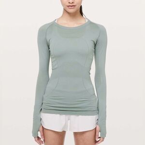 Lululemon Athletica Swiftly Tech Long Sleeve Crew Palm Court Size 0